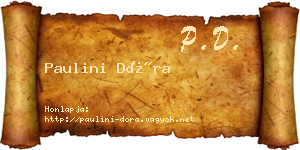 Paulini Dóra névjegykártya